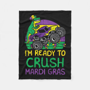 Manta Polar Niños aplastan el mardi Gras Dino Monster Truck Fu