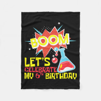Manta Polar Niños Boom Celebremos 6º Cumpleaños Ciencia