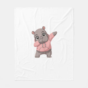 Manta Polar Niños Chicas de Hippo Cute Pygmy