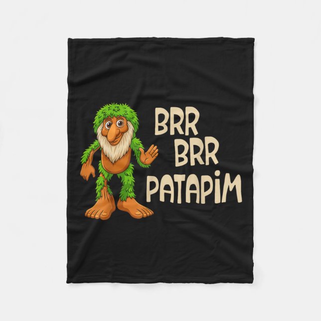 Manta Polar Niños Chicas Meme Brr Brr Pata (Anverso)