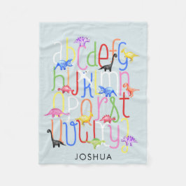 Manta Polar Niños con color azul celosaurio y alfabeto