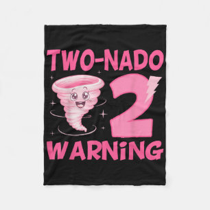 Manta Polar Niños con dos nados de advertencia 2 cumpleaños Ro