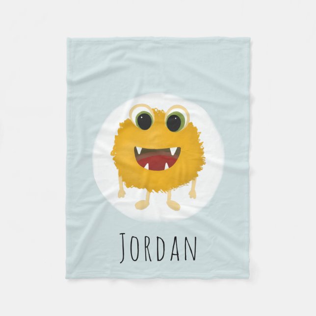 Manta Polar Niños con Monstruos Mágicos Modernos y Cutos (Anverso)