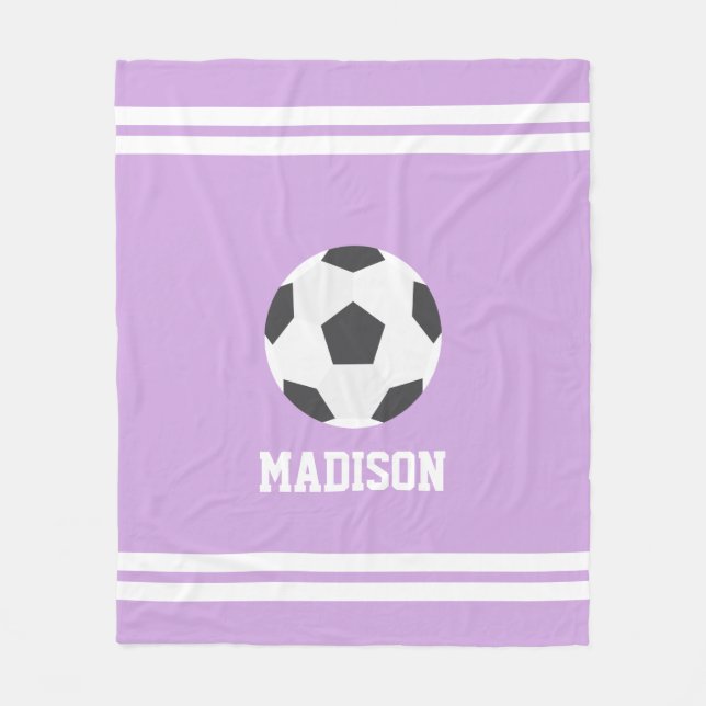 Manta Polar Niños con temas de fútbol personalizados (Anverso)