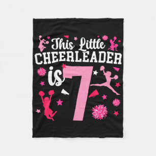 Manta Polar Niños Cumpleaños 7 Cheerleading Niña Siete Años
