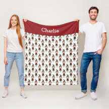 Niños Cute Blanco Rojo Añadir Un Nombre Navidades