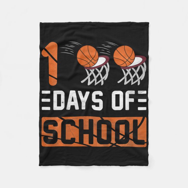 Manta Polar Niños De 100 Días Escolares Chicas Niños Pequeños  (Anverso)