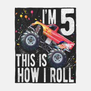 Manta Polar Niños De 5 Años De Edad Quinto Camión Monstruo De