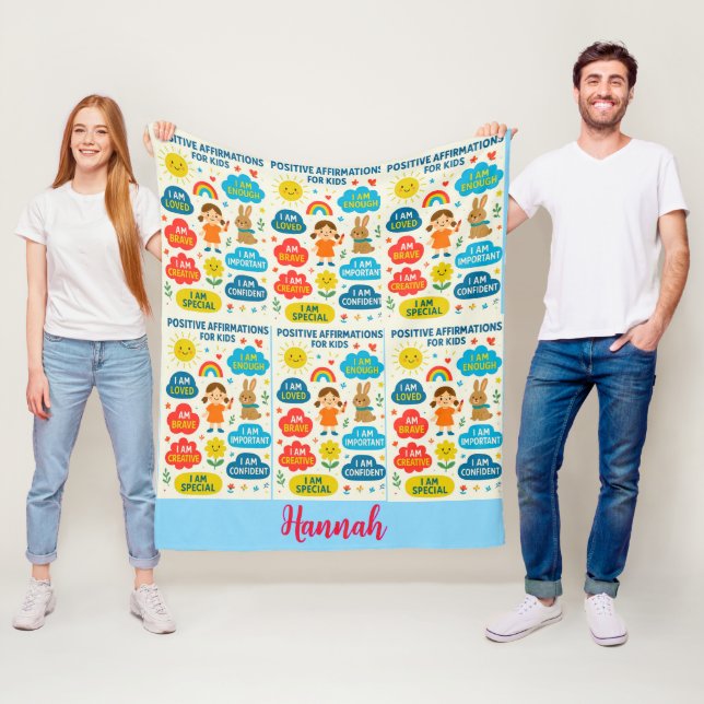 Manta Polar Niños de Afirmación Positiva - Inspirador Acogedor (In situ)