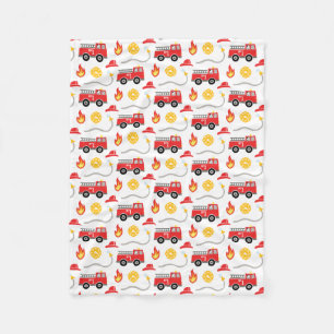 Manta Polar Niños de camiones de bomberos