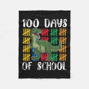 Manta Polar Niños De Dinosaurios Dan 100 Días De Escuela