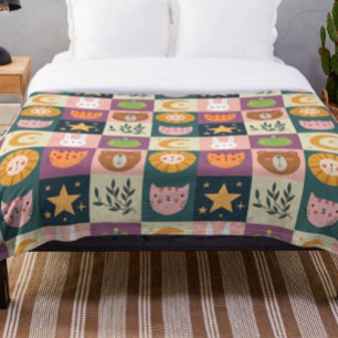 Manta Polar Niños de retaques de animales curados