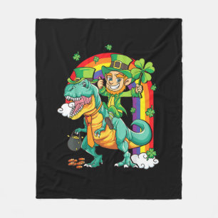 Manta Polar Niños Dino St Patricks Day Shirler Niños Chica