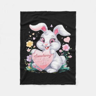 Manta Polar Niños Easter Bunny Rabbit Pastel Diseño Springtime