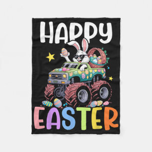 Manta Polar Niños Feliz Monstruo de Pascua Camión Pascua Conej