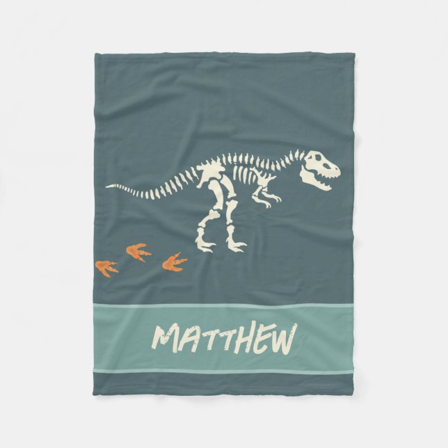 Manta Polar Niños Guay Blue Dinosaur Fossil Niños (Anverso)