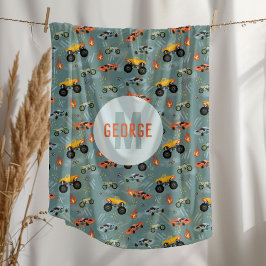 Manta Polar Niños Guay Hot Carreras Patrón de coches Monograma