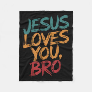 Manta Polar Niños Jesús Te Ama Hermano Divertido Camisetas Cri