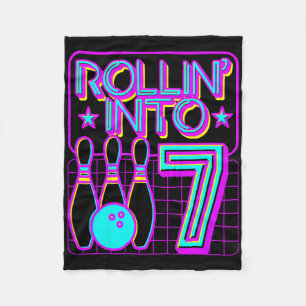 Manta Polar Niños lanzados al 7 Bowling Bowler 7 cumpleaños
