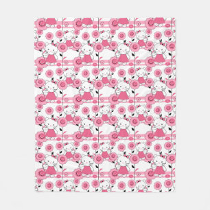 Manta Polar Niños pequeños gatitos gatitos rosa impresión blan