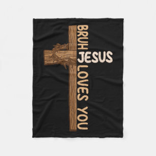 Manta Polar Niños religiosos cristianos adolescentes Bruh Jesu