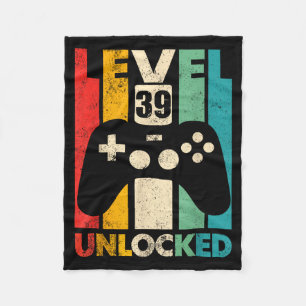 Manta Polar Nivel 39 desbloqueado Cumpleaños 39 videojuego ret