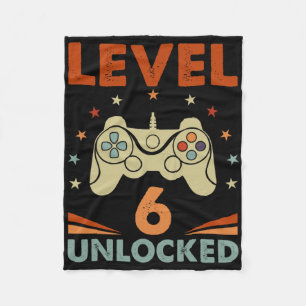 Manta Polar Nivel 6 Video Gamer desbloqueado 6 cumpleaños 6 añ