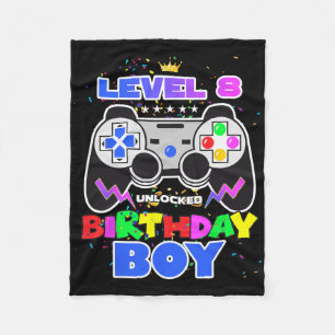 Manta Polar Nivel 8 Desbloqueado Cumpleaños Chico Videojuego C