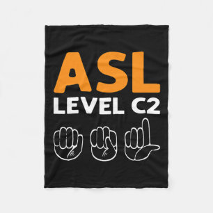 Manta Polar - Nivel C2. Asl Awareness Hand Rótulo Lenguaje Sor