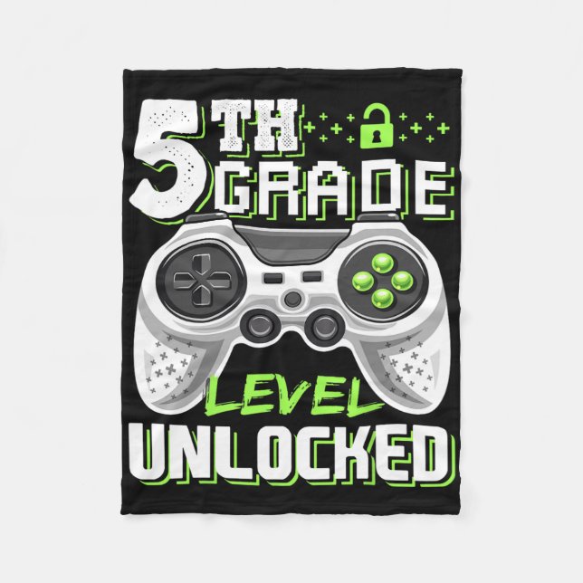 Manta Polar Nivel de 5º Grado Desbloqueado Videojuego Regreso  (Anverso)