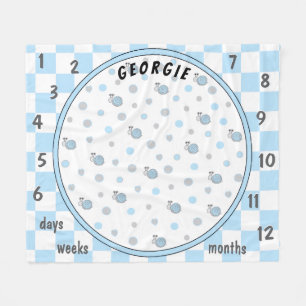 Manta Polar Niveles de hitos y caracoles bebé