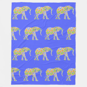 Manta Polar Niza Elephant Mandala Design 2