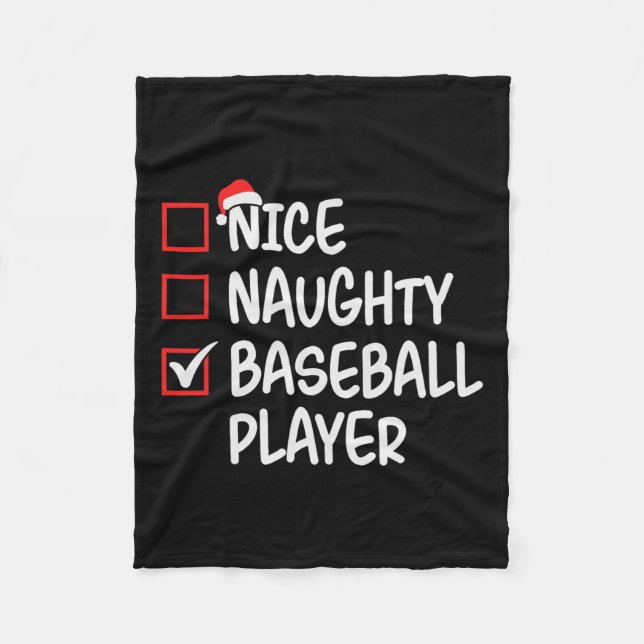 Manta Polar Niza lista de Navidades de beisbolistas (Anverso)