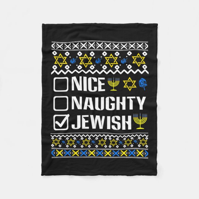 Manta Polar Niza Rata Judío Hanukkah Chanukah Judio Sweat (Anverso)