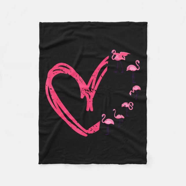 Manta Polar Nk Animal Valentines Day Gift Flamingo  (Anverso)