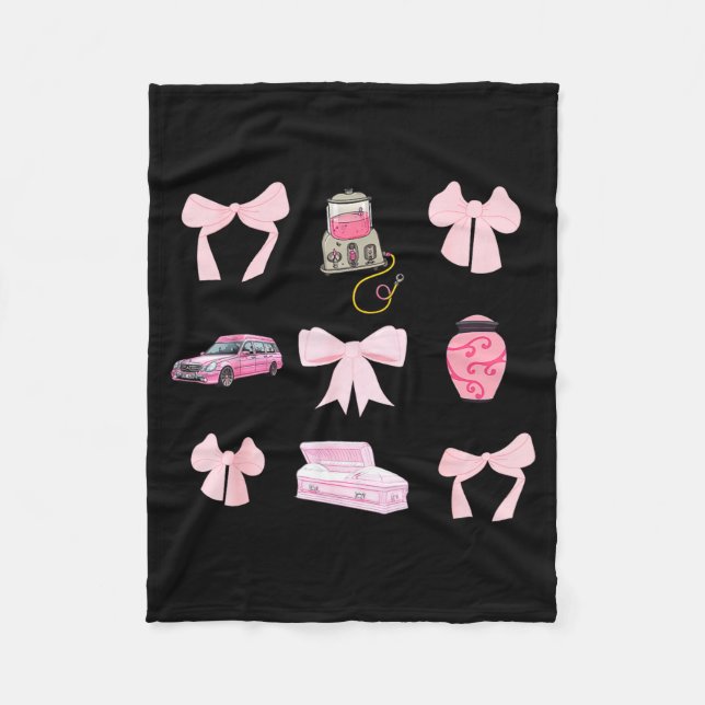 Manta Polar Nk Coquette Bow Funeral Director Mortician Mortuar (Anverso)