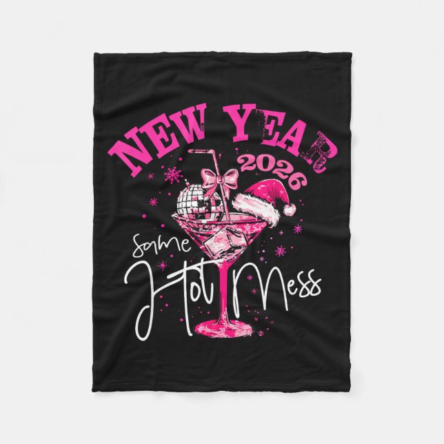 Manta Polar Nk New Year Same Hot Mess Happy New Year 2026 Matc (Anverso)