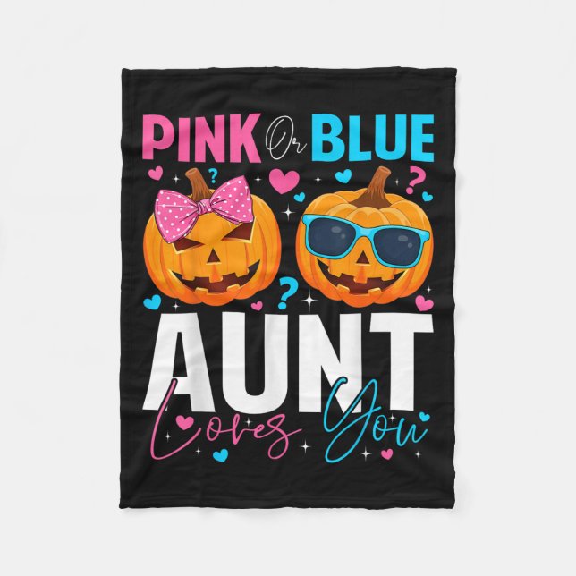 Manta Polar Nk Or Blue Aunt Loves You Pumpkin Halloween Gender (Anverso)