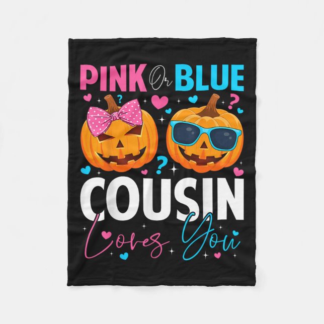 Manta Polar Nk Or Blue Cousin Loves You Pumpkin Halloween Gend (Anverso)