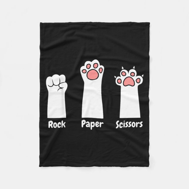 Manta Polar Nk Paw Prints Pet Lover Rock Paper Scissors Hand G (Anverso)