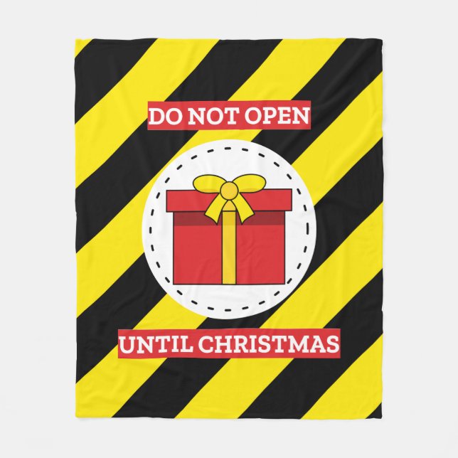 Manta Polar No abrir hasta que Navidades (Anverso)