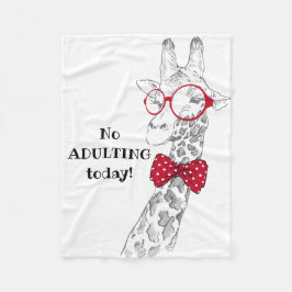 Manta Polar No Adulting Hoy Jirafa Divertida