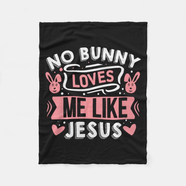 Manta Polar No Bunny Loves Me Like Jesus Premium Tri-blend  (Anverso)