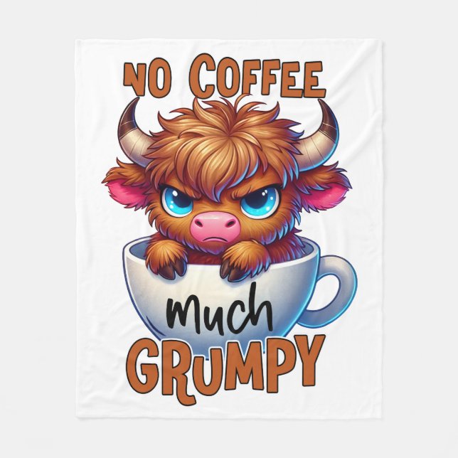 Manta Polar No Coffee Much Grumpy  (Anverso)