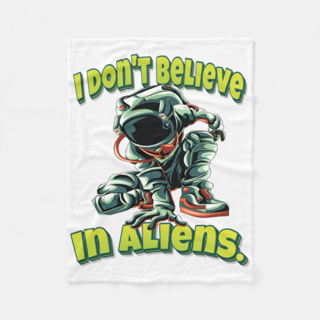 Manta Polar No creo en los extranjeros. Astronauta divertida s (Anverso)