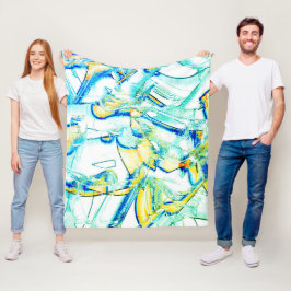 Manta Polar No de tinta drenada, imagen de manchas amarillas y