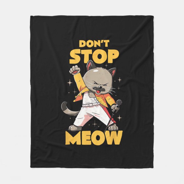 Manta Polar No detengan a Meow Cute Freddie Cat (Anverso)