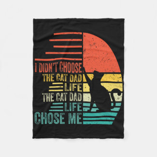 Manta Polar No Elegí La Vida De Papá Gato Retro Día Del Padre