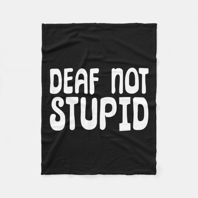 Manta Polar No es estúpido el lenguaje del Rótulo sordo (Anverso)