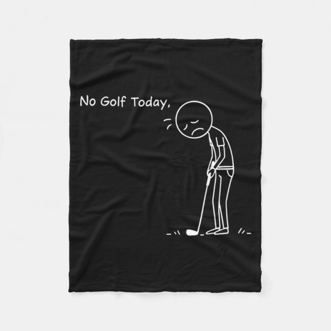 Manta Polar No Golf Today Minimalist Golf Funny Stickman Golfe (Anverso)